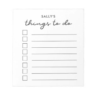 Things to do list notepad