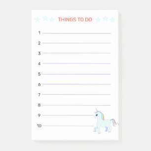 Things To Do & Unicorn Post-it Notes