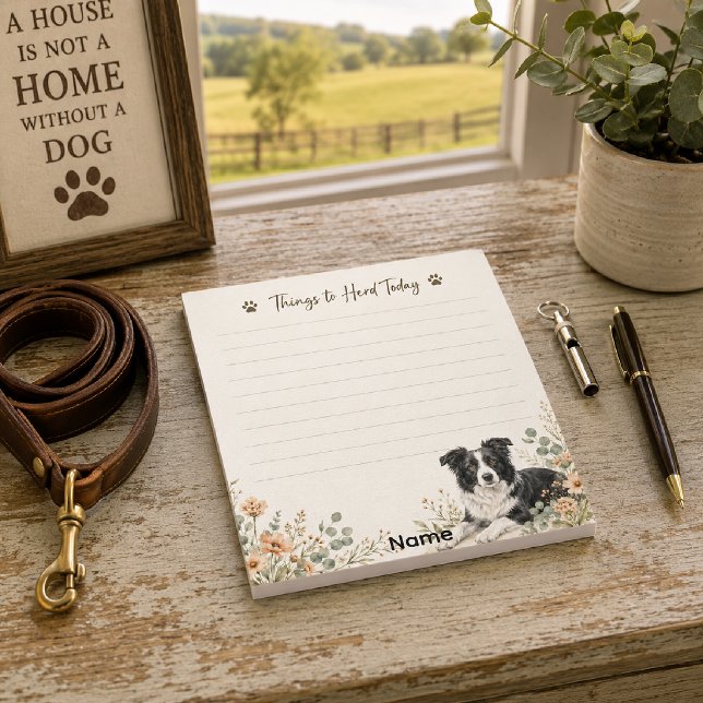 Things to Herd Today Border Collie Notepad (Creator Uploaded)