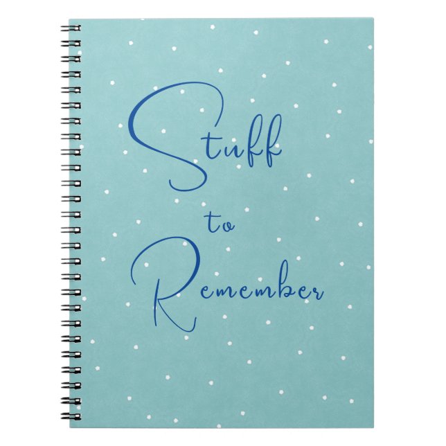 Things to Remember Notebook (Front)
