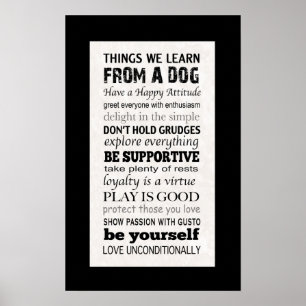 Things We Learn From A Dog Poster