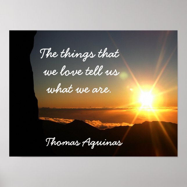Things we love - Thomas Aquinas quote - art print (Front)