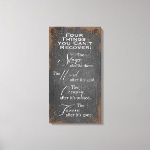 Things You Can't Recover Canvas Wrap Print