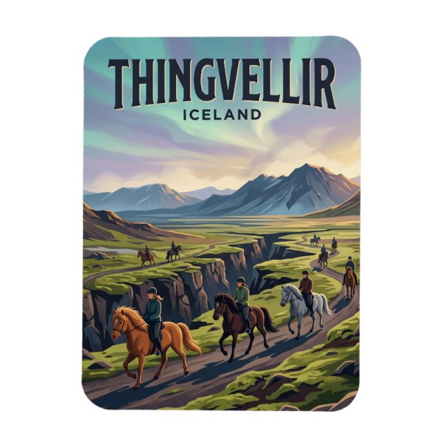 Thingvellir National Park Iceland Magnet (Vertical)