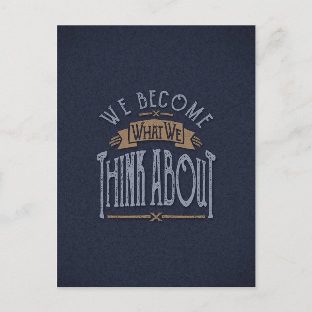 Think About Inspirational Quotes Postcard (Front)