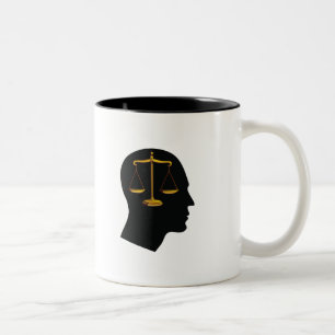 Think About Justice Law Student Two-Tone Coffee Mug