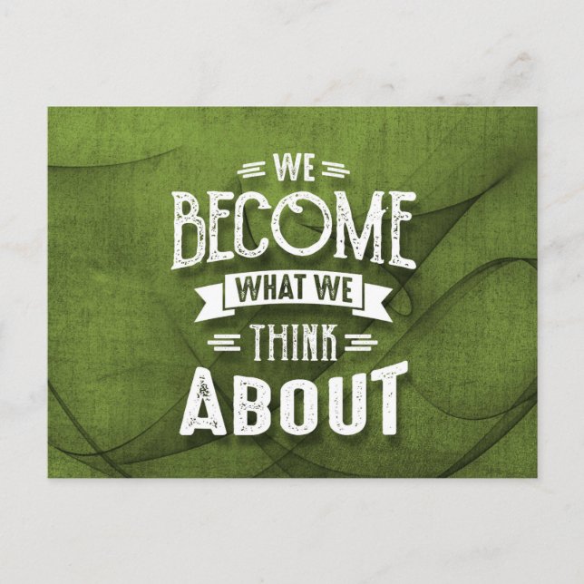 Think About - Motivational Quotes. Postcard (Front)