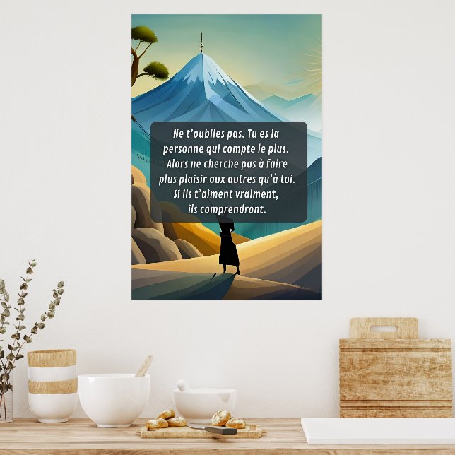 Think about yourself and remember poster (Kitchen)