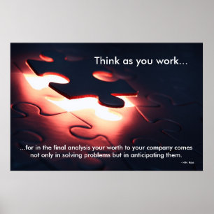 Think as you work poster