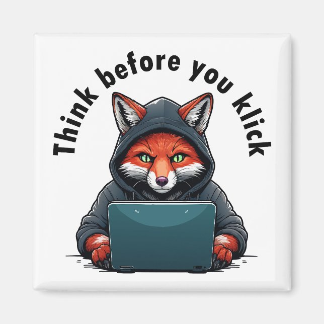 Think before you click - Cyber Security Magnet (Front)