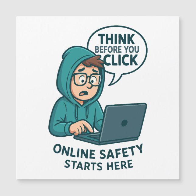 Think Before You Click - Online Safety Awareness (Front)
