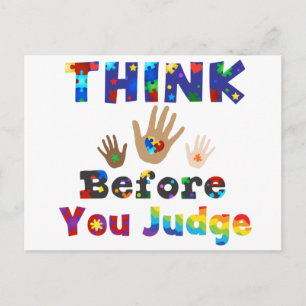 THINK Before You Judge Postcard
