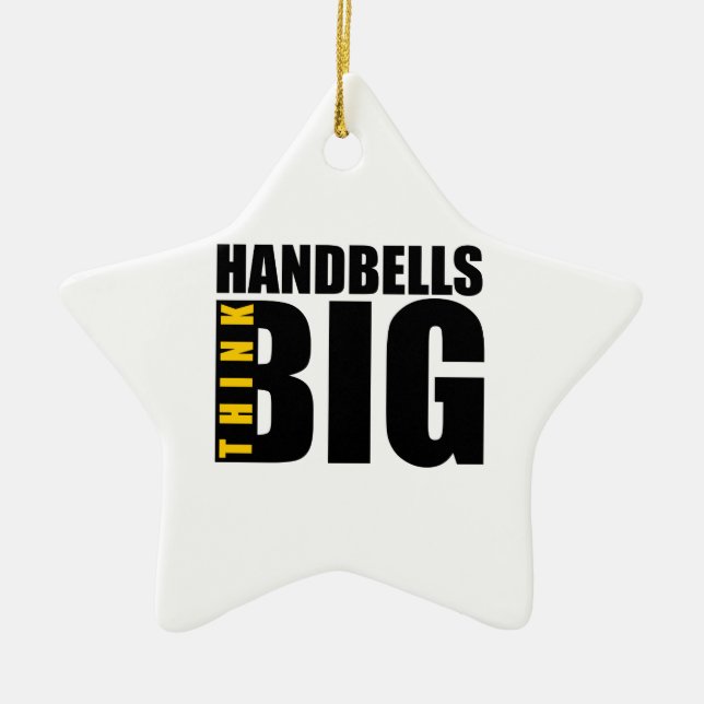THINK BIG HANDBELLS MUSIC DESIGNS CERAMIC TREE DECORATION (Front)