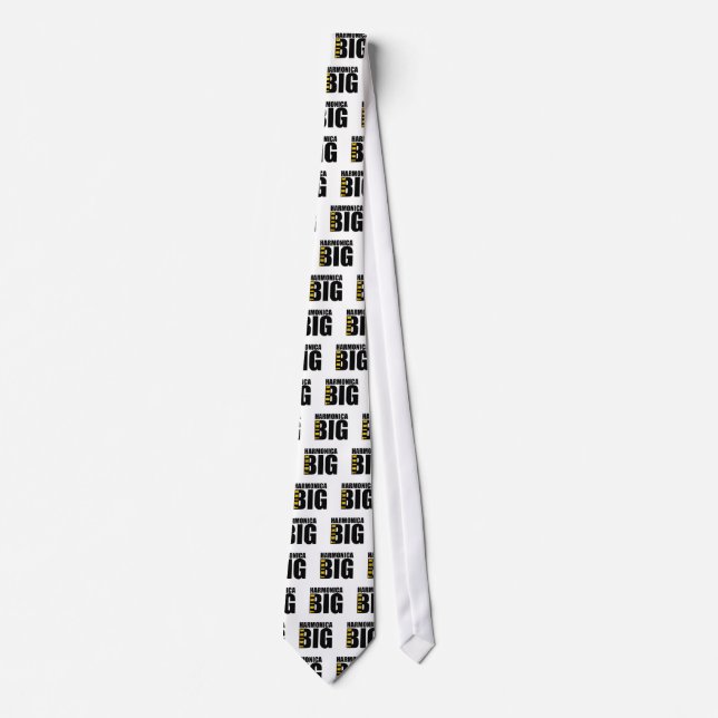 THINK BIG HARMONICA MUSIC DESIGNS TIE (Front)
