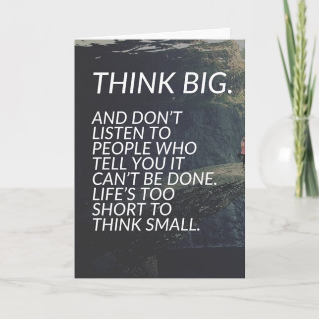 THINK BIG - Inspirational Words Card (Front)