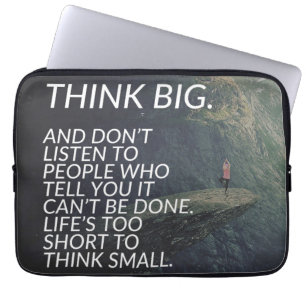 THINK BIG - Inspirational Words Laptop Sleeve