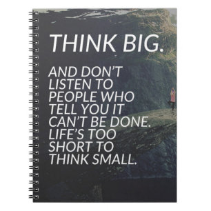 THINK BIG - Inspirational Words Spiral Notebook