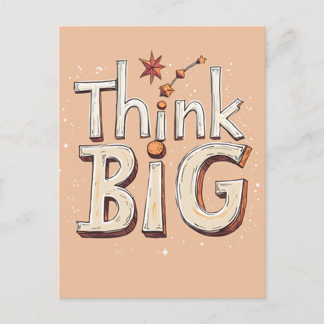 Think big quote postcard (Front)