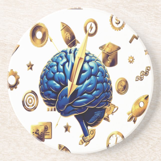 Think Bigger – Brain Energy Coaster Set (Front)