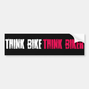 Think Bike Simple Bumper Sticker