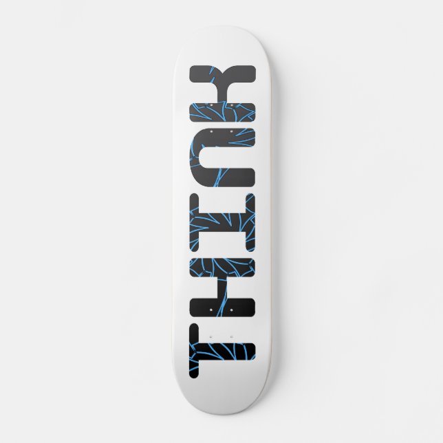 Think - Blue and Grey Skateboard (Front)
