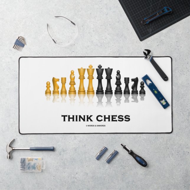 Think Chess Chess Set Pieces Advice Desk Mat (Workstation)