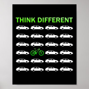 Think Different Biking Environmental Protection Poster