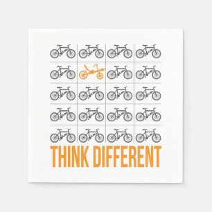 Think Different Recumbent Bike Cyclist Paper Napkin