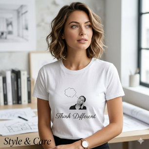 Think Different Slogan Image Graphic Tri-Blend Shirt