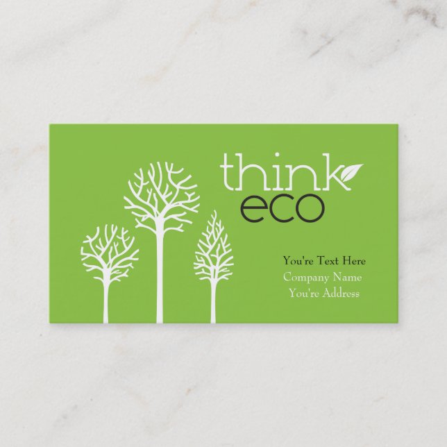 Think Eco Business Cards (Front)