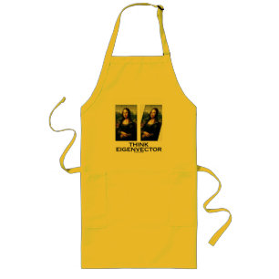 Think Eigenvector (Mona Lisa Restored) Long Apron