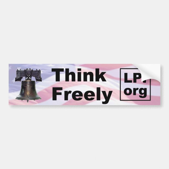 Think Freely Bumper Sticker (Front)