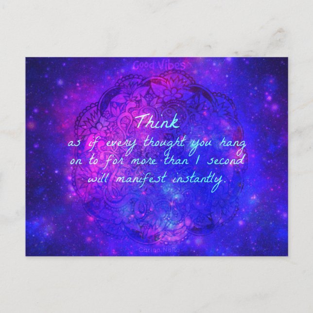 THINK- Good Vibes Manifestation Card (Front)