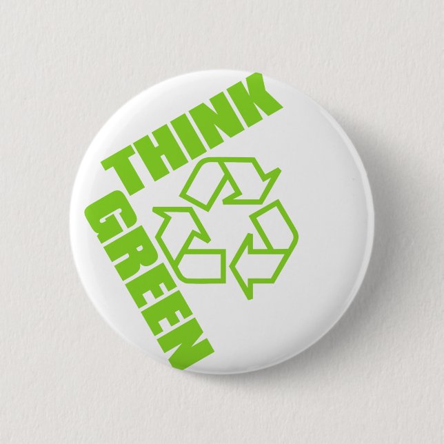 Think_Green 6 Cm Round Badge (Front)