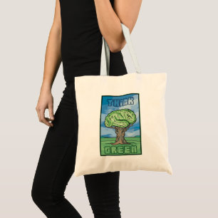 Think Green Brain Tote Bag