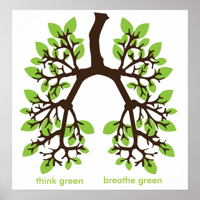 think green, breathe green poster (Front)