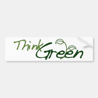 Think Green Bumper Sticker