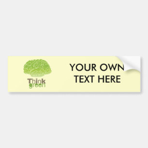 THINK GREEN BUMPER STICKER