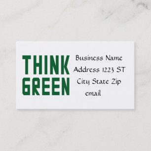 Think Green Business Cards