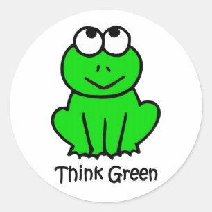 Think Green Classic Round Sticker