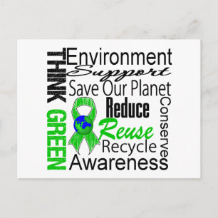 Think Green Environment Collage Postcard