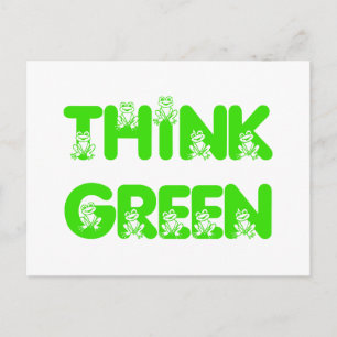 Think Green Frog Postcard