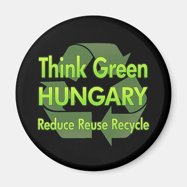 Think Green Hungary Magnet (Front)