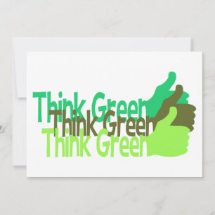 Think Green invitation - customise!