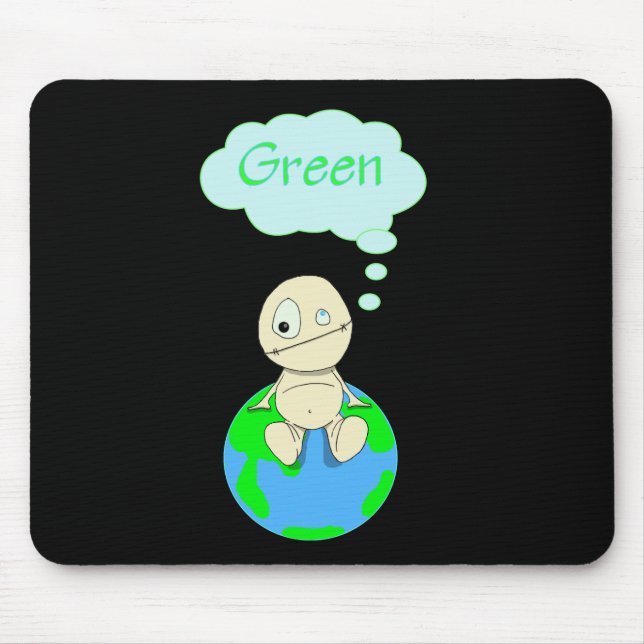 Think ... Green Mouse Pad (Front)