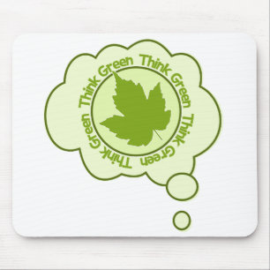 Think Green mousepad, customisable Mouse Pad