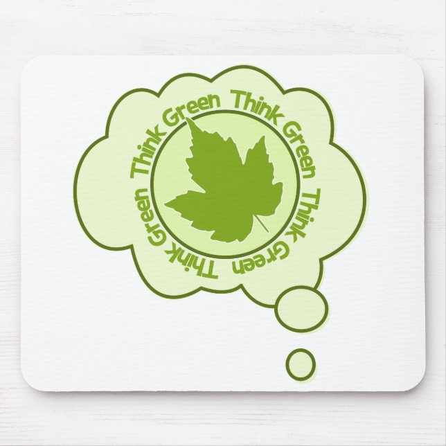 Think Green mousepad, customisable Mouse Pad (Front)