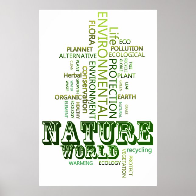 Think Green Nature environmental  poster (Front)