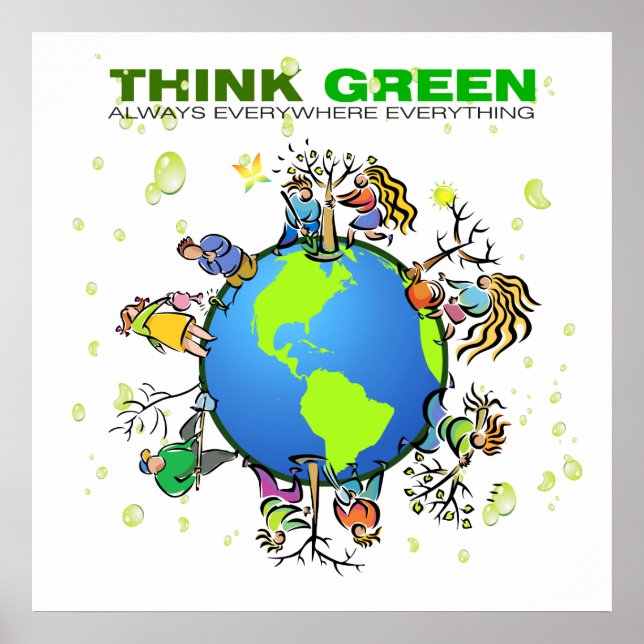 Think Green - Plant a Tree Poster (Front)