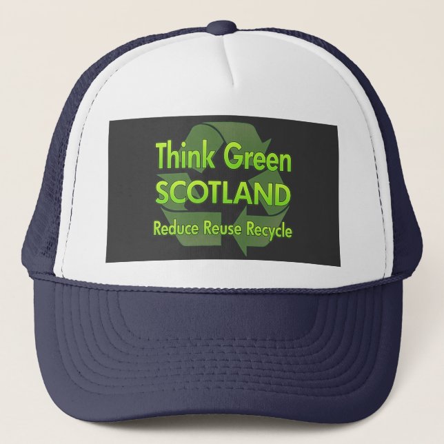 Think Green Scotland Trucker Hat (Front)